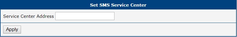 Set SMS Service Center Address
