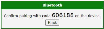 Pairing confirmation on the router GUI