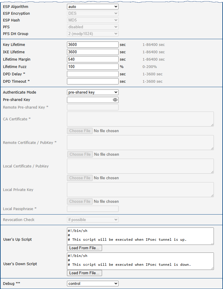 IPsec Configuration (Page 2)