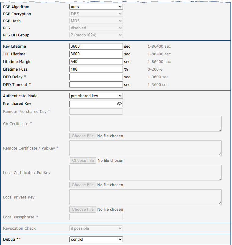 IPsec Configuration (Page 2)
