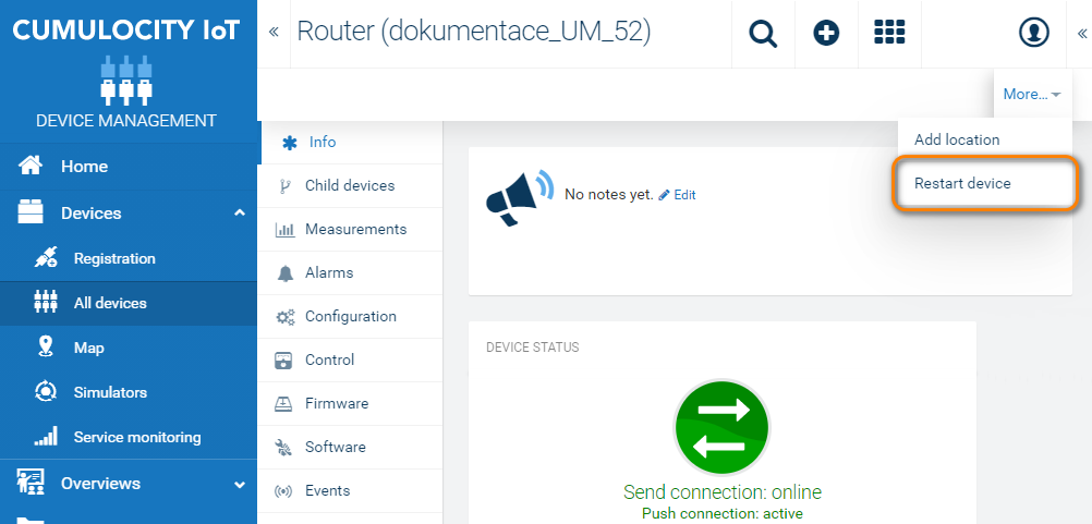 Remote restart
