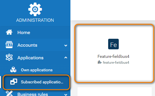 Subscribed applications