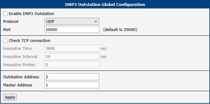 Configuration Form — Global