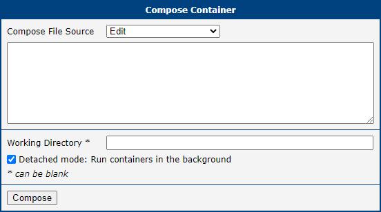 Compose Container — Edit