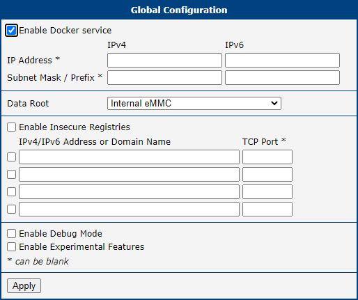 Global Configuration