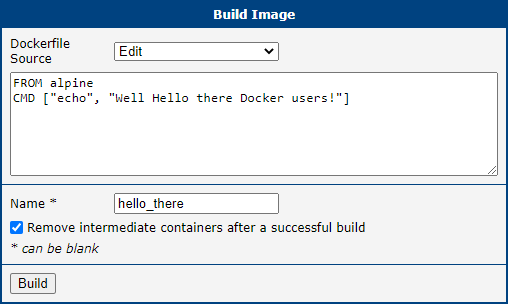 Build Image — Edit