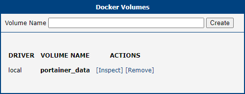 Portainer — Volume