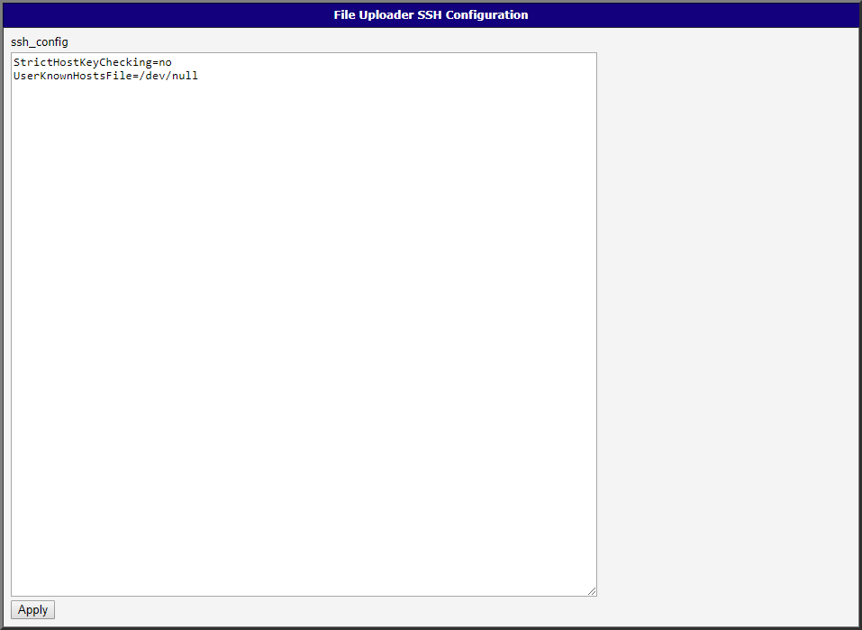 SSH Page
