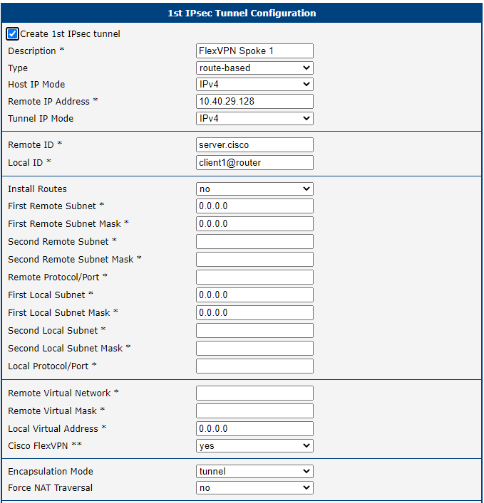 IPsec Router A configuration Part 1