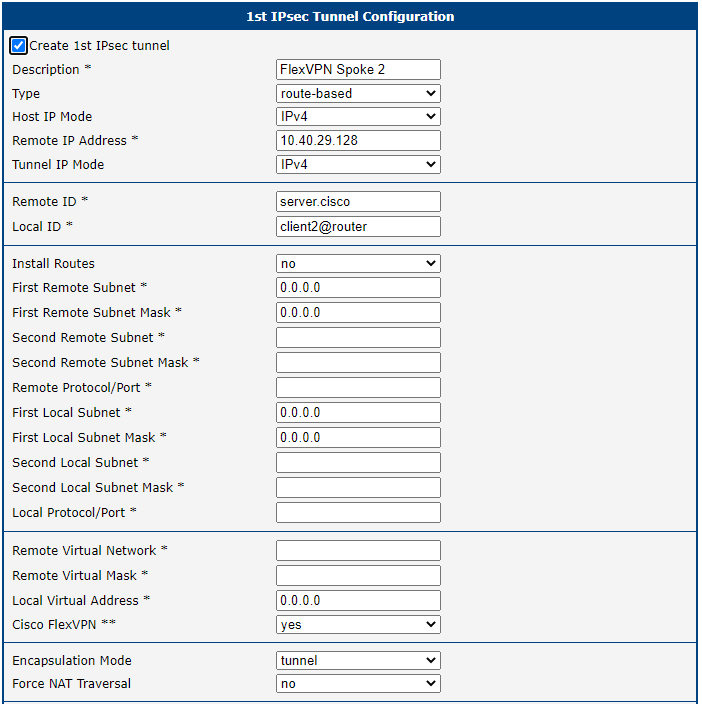 IPsec Router B configuration Part 1