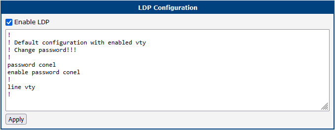 LDP Configuration