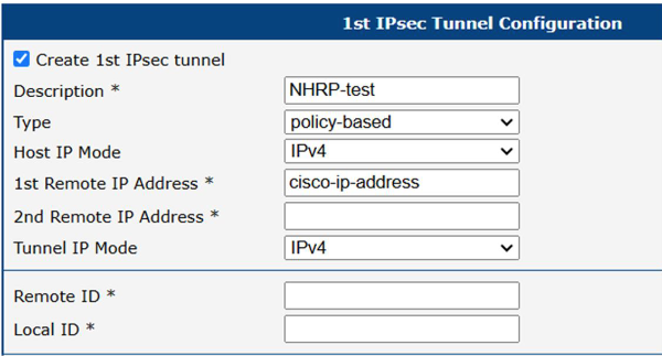 Spoke1 IPsec Configuration Part 1