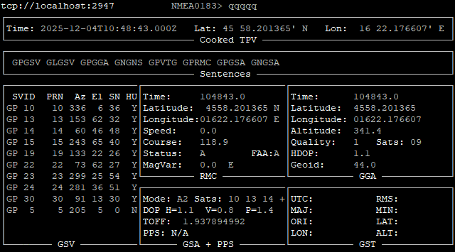 gpsmon output example