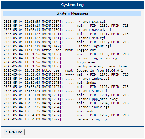 System log