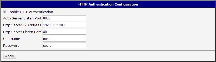 Sample configuration