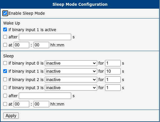 ICR-2800 Sleep Mode Router App Configuration