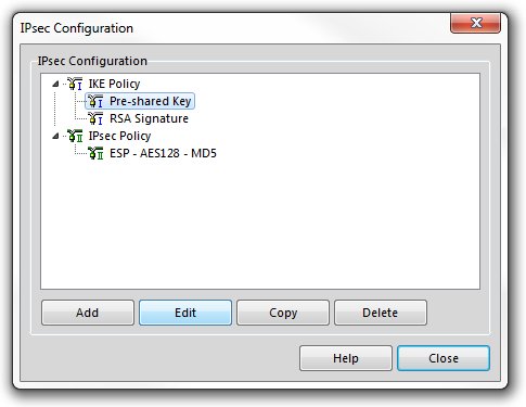 NCP Secure Entry Client — policy editor