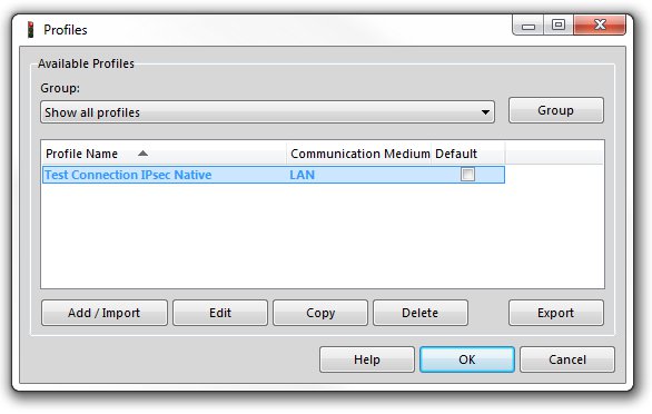 NCP Secure Entry Client — profiles