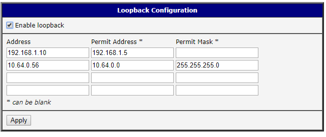 Configuration example