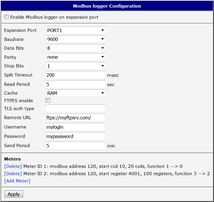 Configuration example