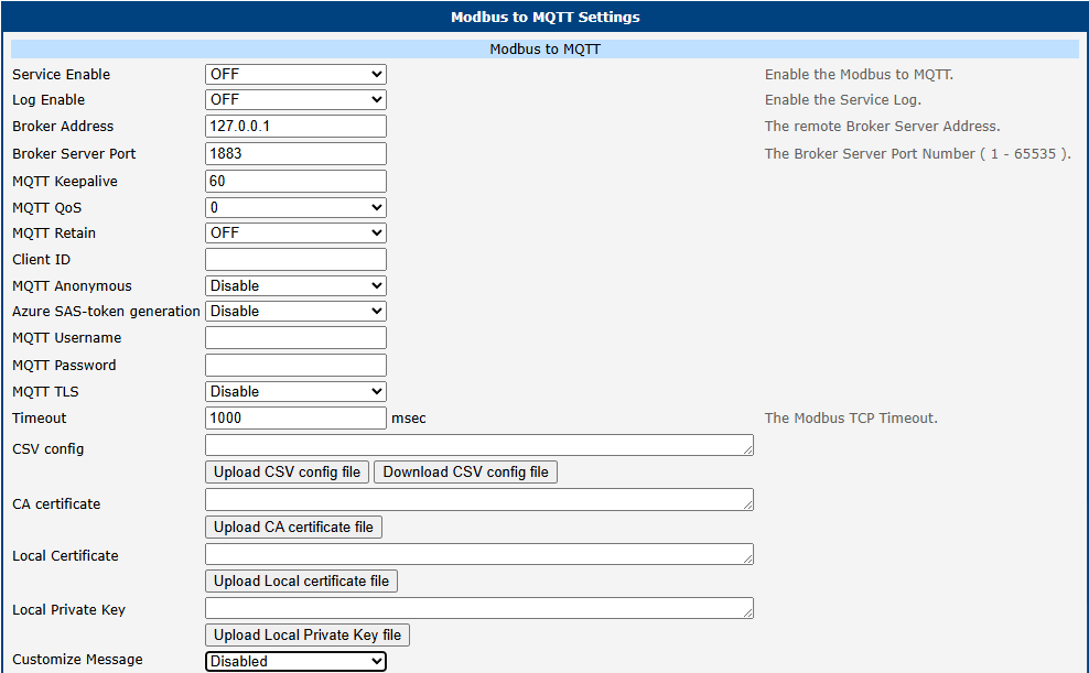 Global settings part 1