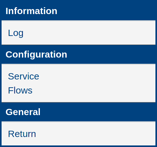 Node-RED router app menu