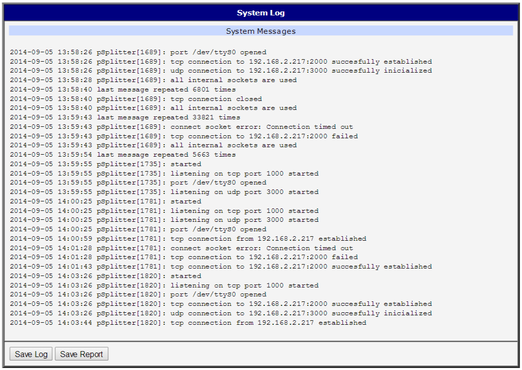 System log