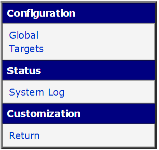 Packet Splitter module menu