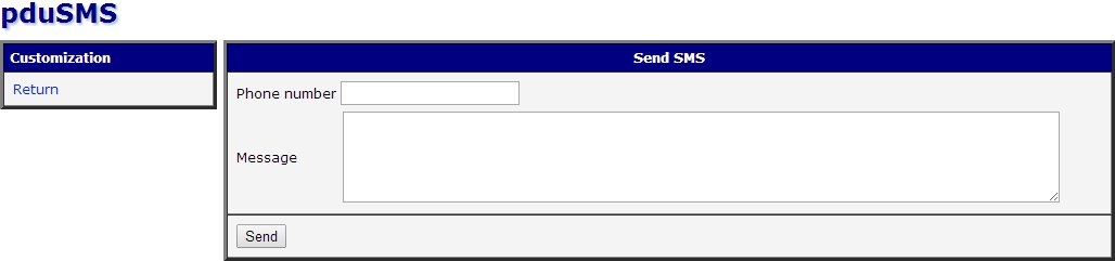 Web interface