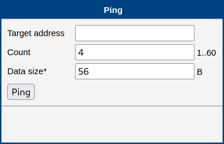 Manual ping
