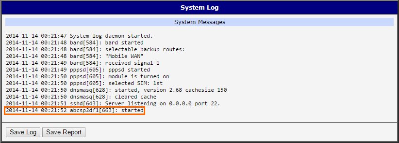 System log