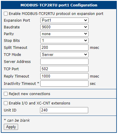 Port Configuration