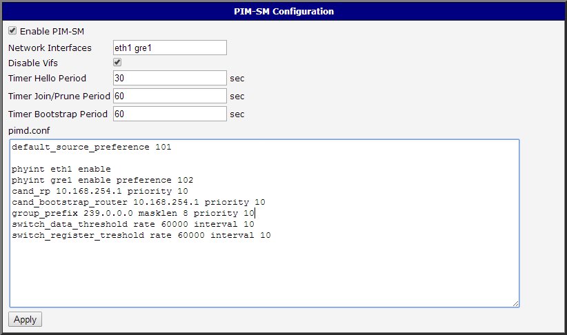 Dynamic selection of RP