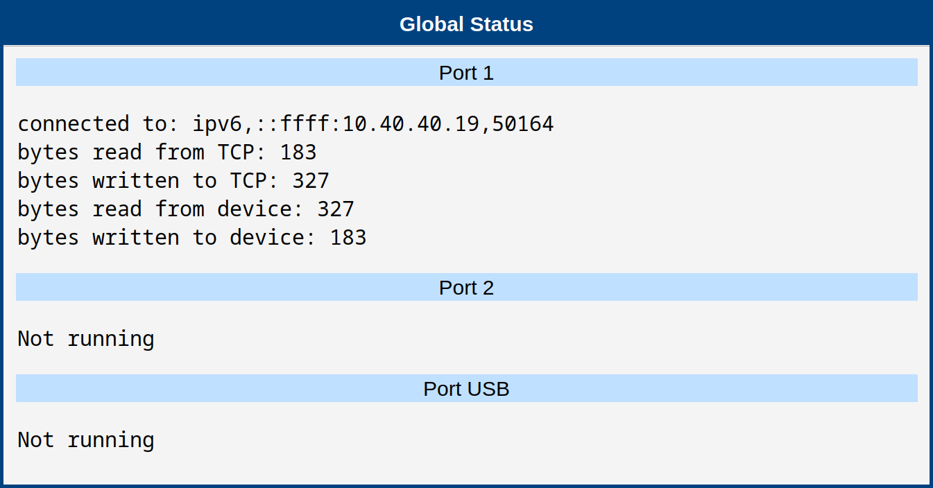 Example 1 — Status