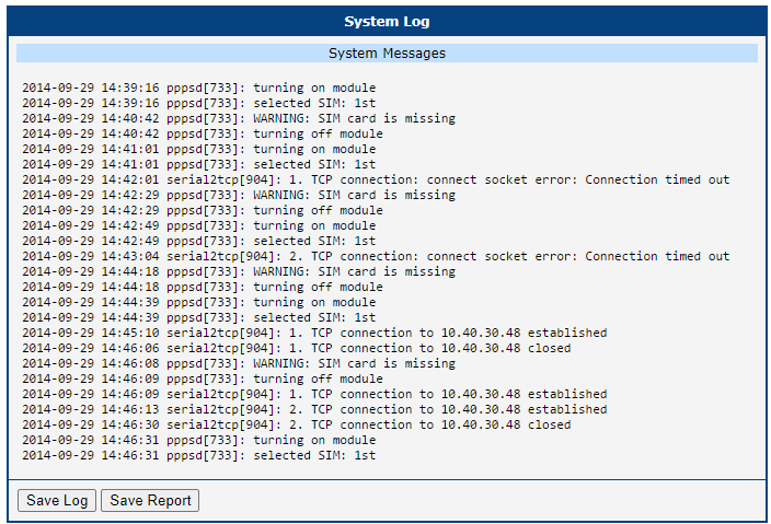 System Log 700x