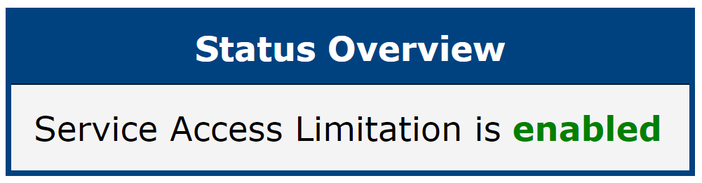 Status Overview
