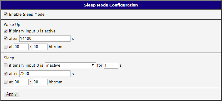 SmartStart/ICR-3200 configuration example