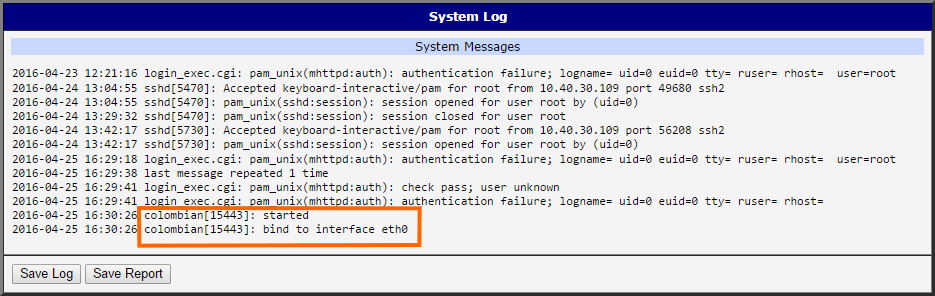 System Log