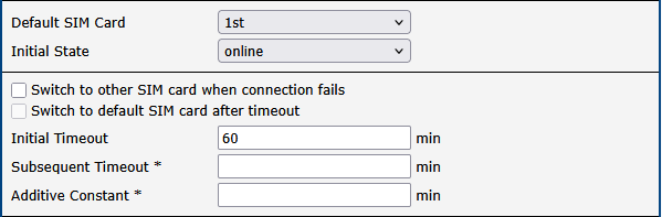 SIM Card Switching Configuration