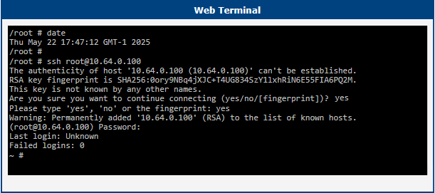 Web Terminal GUI
