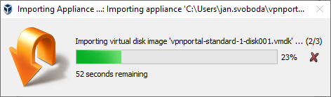 Importing appliance