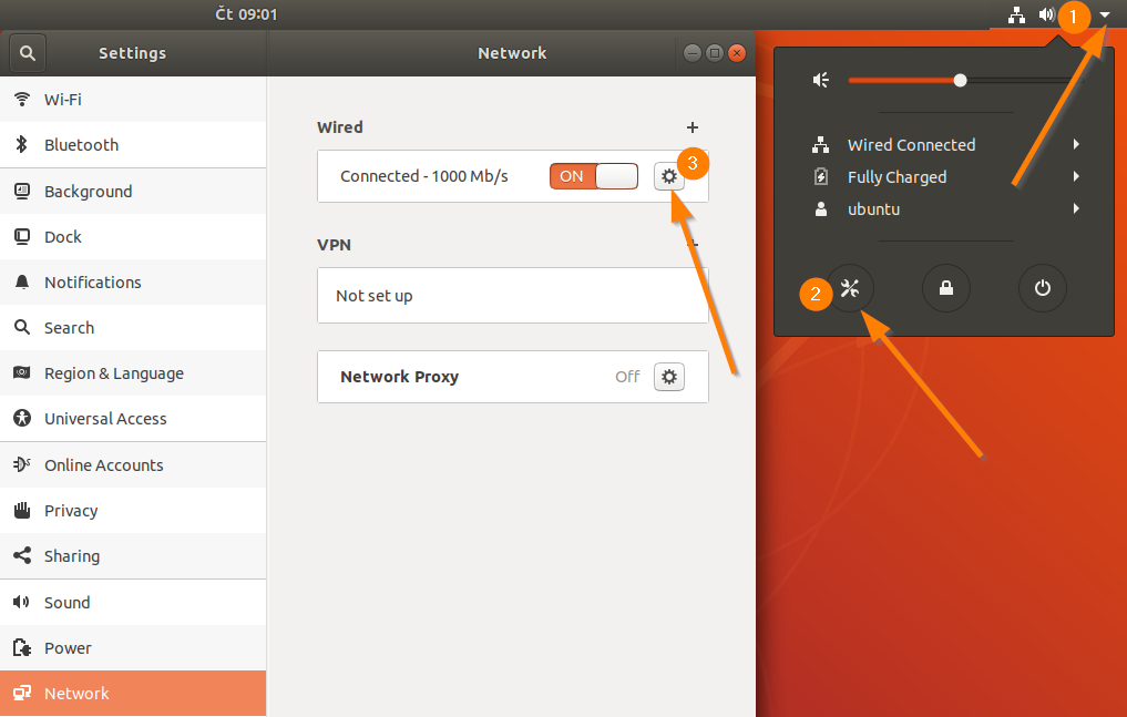 Find IP address via GUI