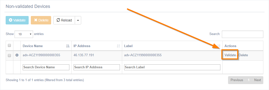 Validating the router in WebAccess/VPN