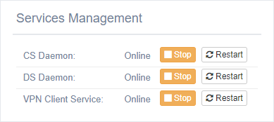 WebAccess/VPN Services Management
