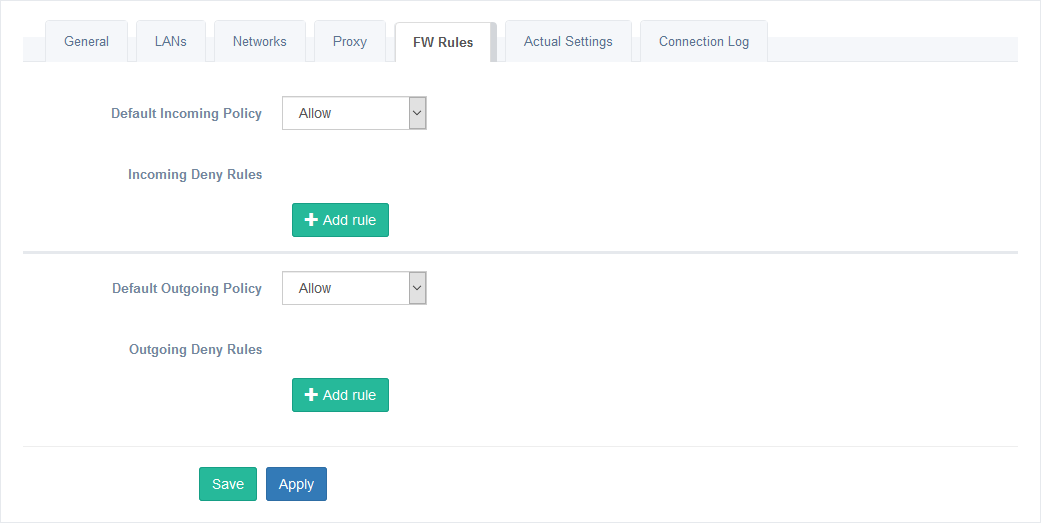 Routers — Firewall Rules
