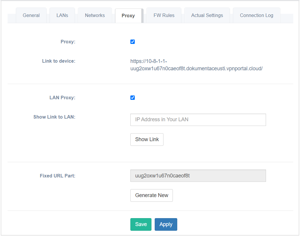 Routers — Proxy Settings