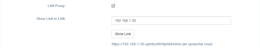 LAN Proxy link creator
