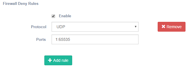 Network Firewall rule example