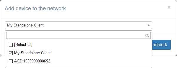 Devices in Networks — Add device