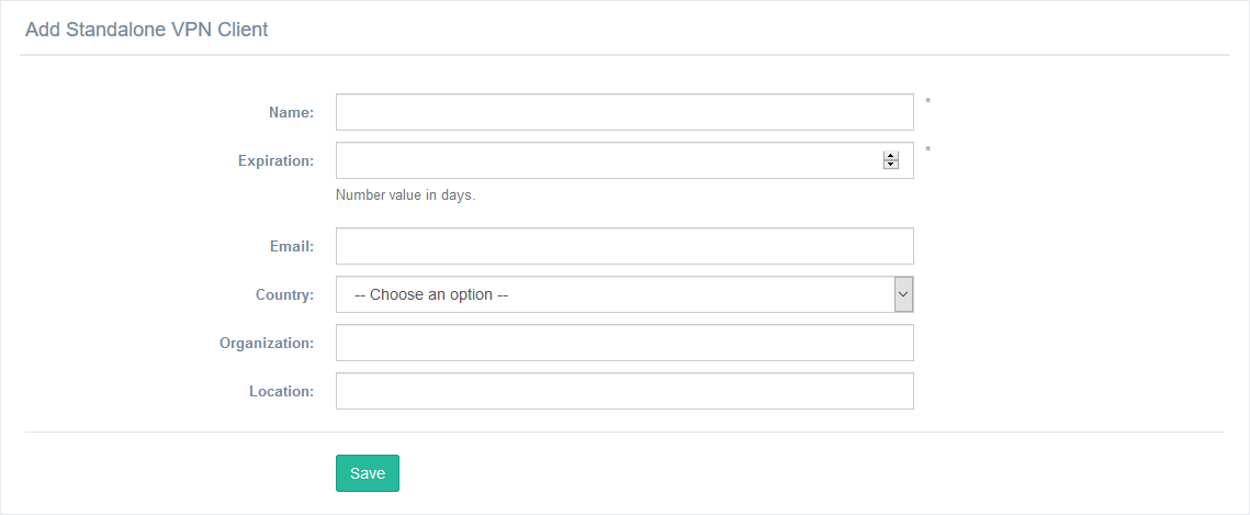 Add a Standalone VPN Client